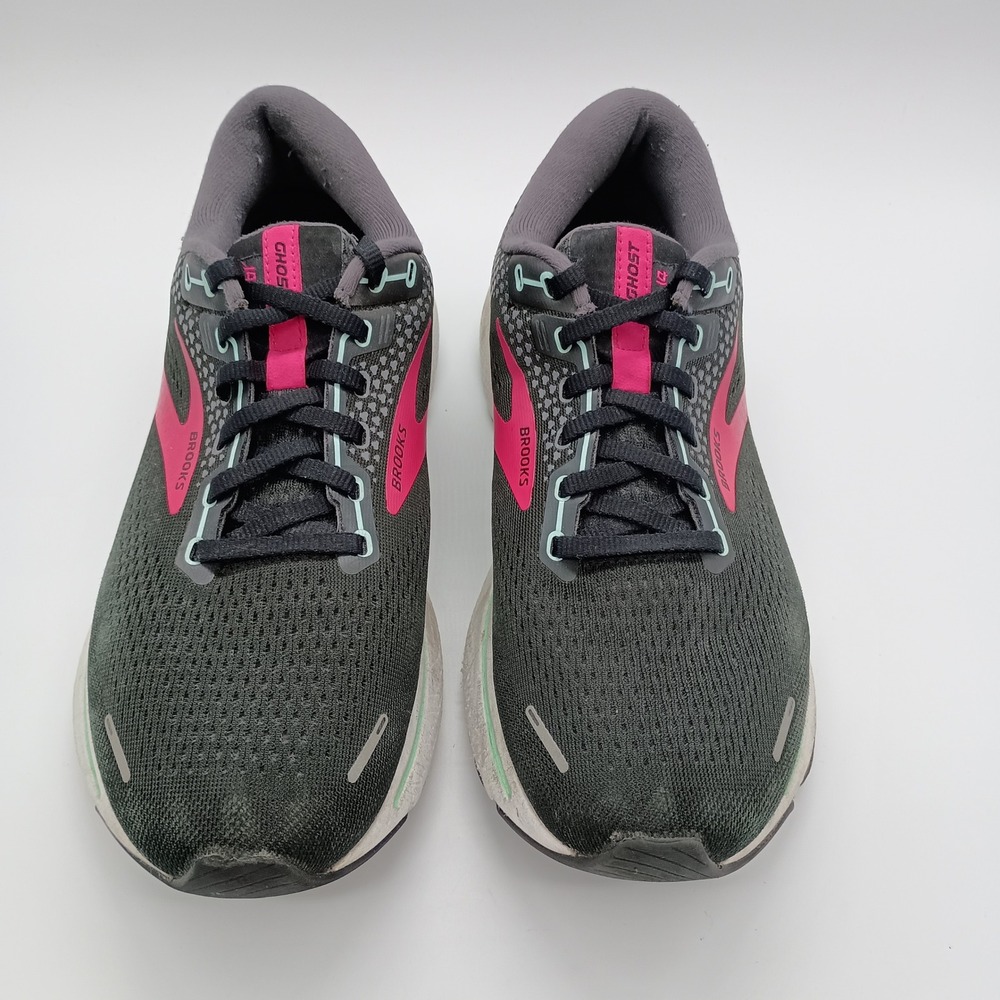 Brooks Ghost 14 Womens Running‎ Shoes Black Pink Size 11 - Picture 2 of 10
